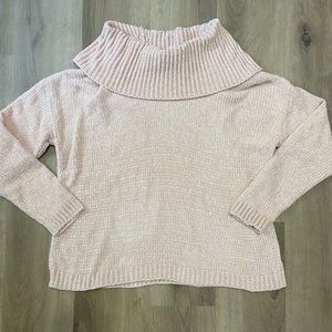 Michael Kors Rose Water Pink Cowl Neck Sweater in Size XL